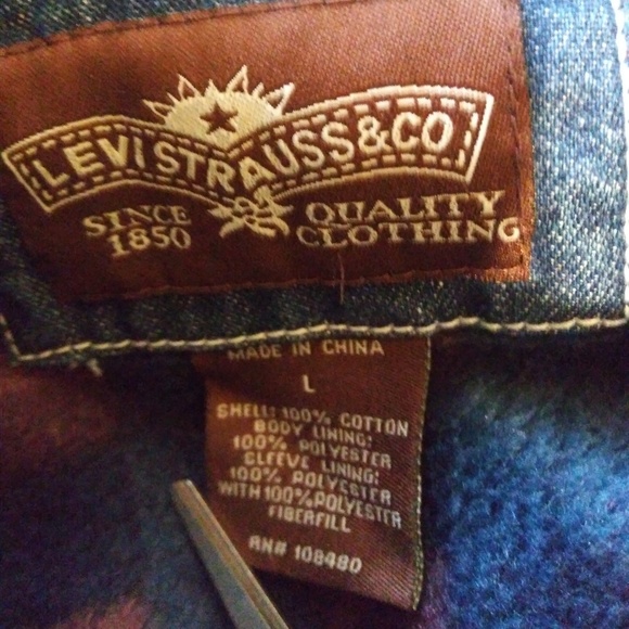 Levi's Flannel Lined Shirt Jacket NWT sz Large - Picture 5 of 5